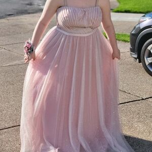 Sparkling Pink Davids Bridal Prom Dress